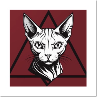 cat triangle Posters and Art